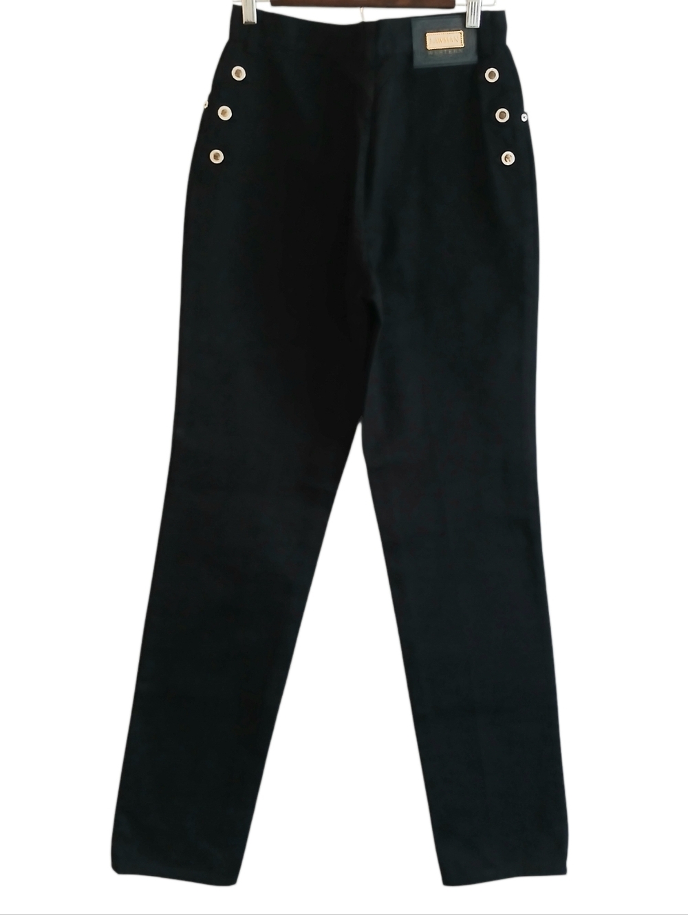 NWOT VINTAGE LAWMAN Western Bareback Jeans Women's 9 Black Long High Waist